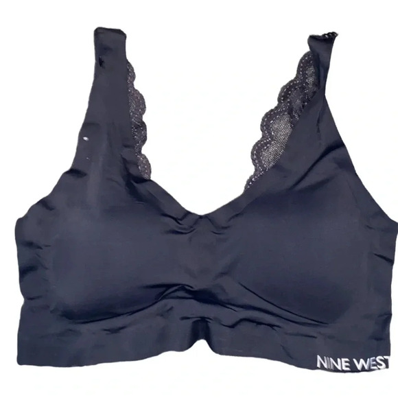 Nine West black padded lace brallette Szc L - Picture 12 of 12